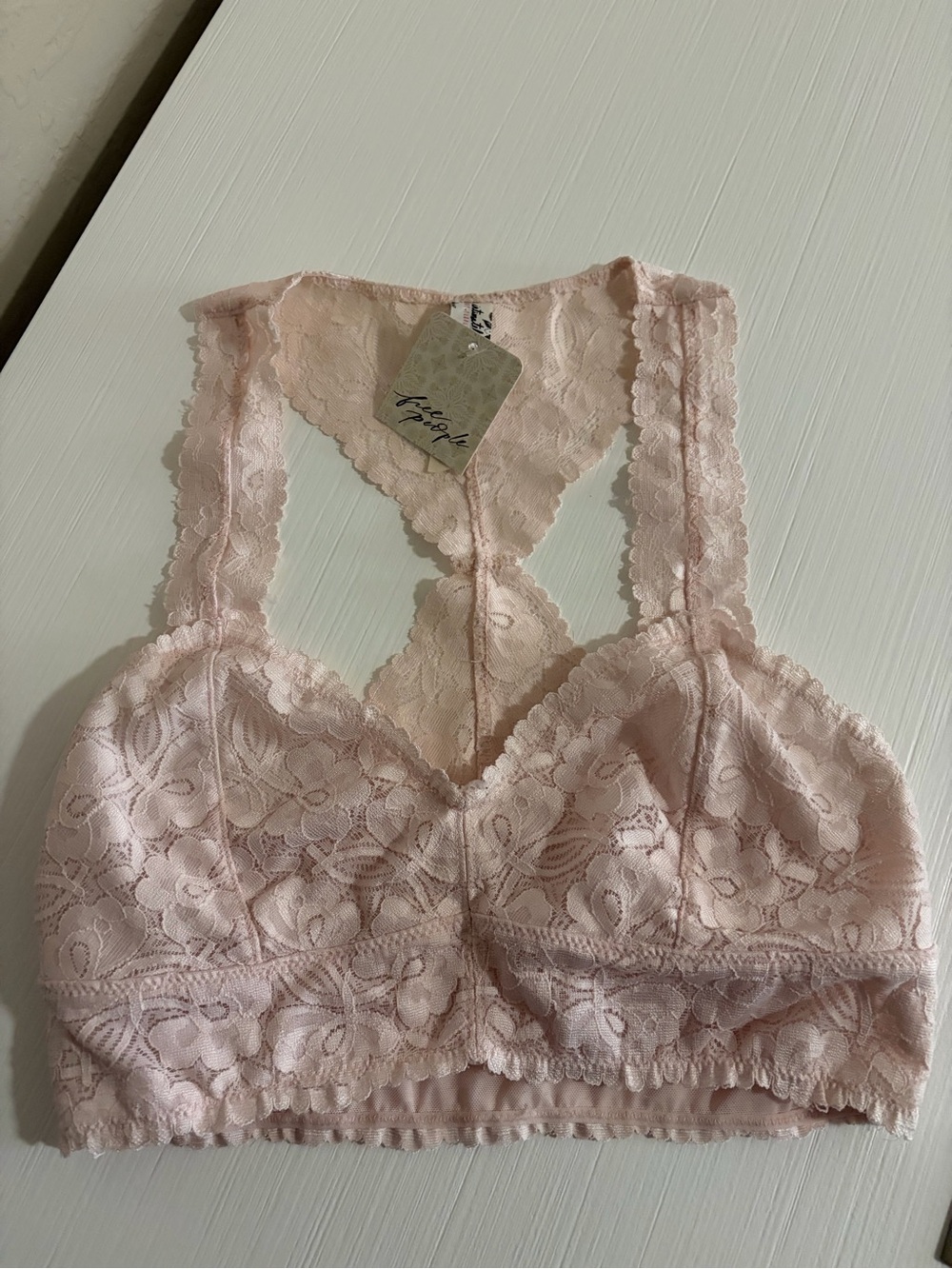 💕🎀Soft Lace Blush Pink Racerback Bralette🎀💕